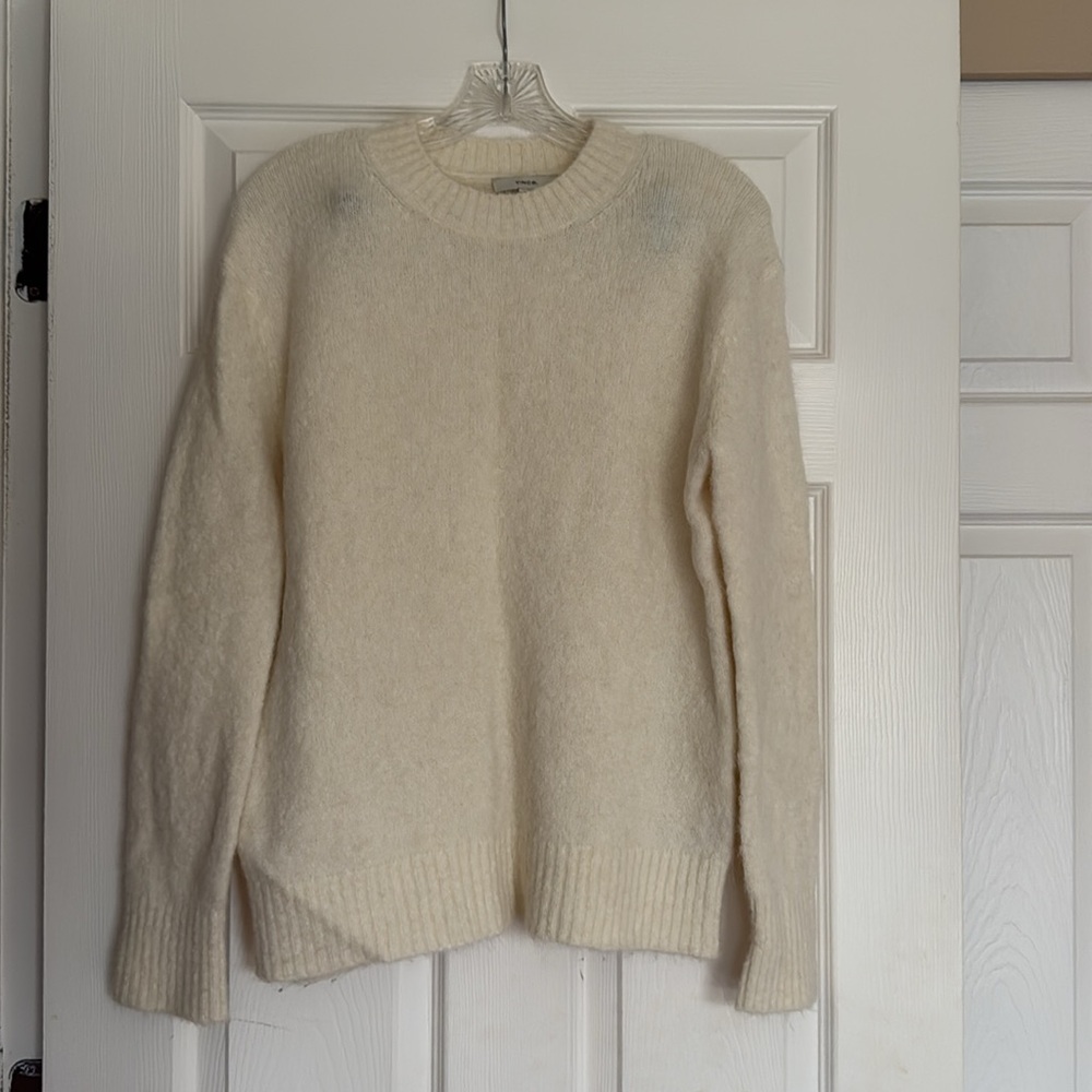 Vince Off White Alpaca Blend Tunic Sweater S
